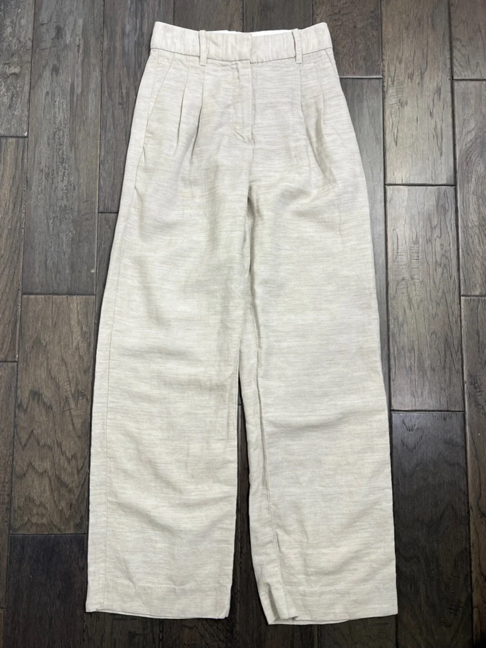 Aritzia The Effortless Pant Linen Natural Ecru